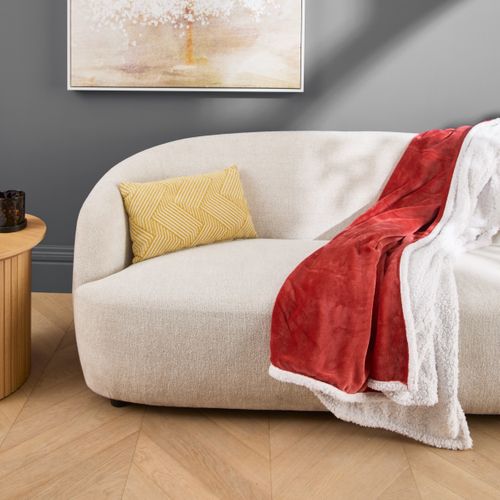 Plaid 220x240 cm NALA Terracotta vue d'ambiance 1