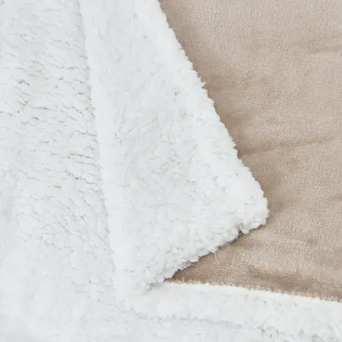 Plaid 130x170 cm NALA Taupe vue détaillée