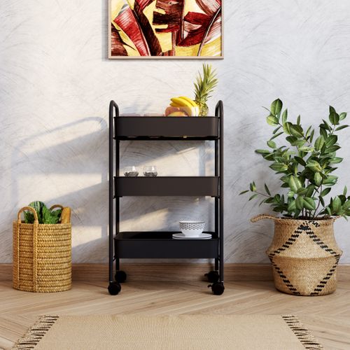 Desserte H. 72,5 cm EDMOND Noir vue d'ambiance 1