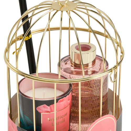 Cage senteur H. 24 cm MYSTI Rose vue détaillée