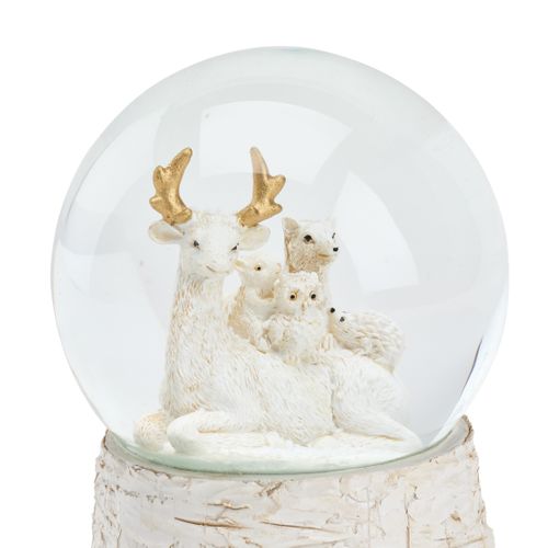 Boule de noel H. 12 cm VIVIANE Blanc vue détaillée