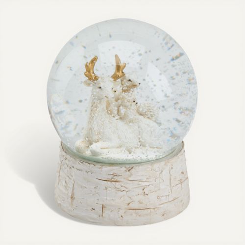 Boule de noel H. 12 cm VIVIANE Blanc