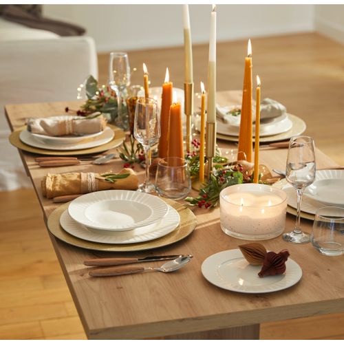 Set 6 assiettes plates Ø 26,5 VICTORIA Blanc