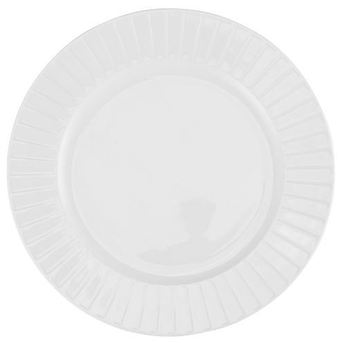 Set 6 assiettes plates Ø 26,5 VICTORIA Blanc vue de face