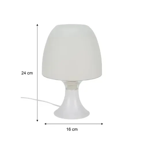 Lampe de chevet H. 24 cm JUNE Blanche