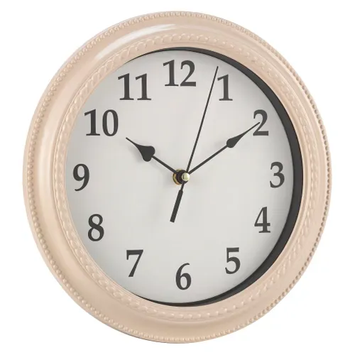 Horloge murale Ø 27,5 cm ZOE Beige vue 3/4