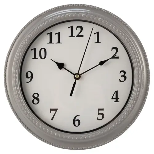 Horloge murale Ø 27,5 cm ZOE Gris vue de face