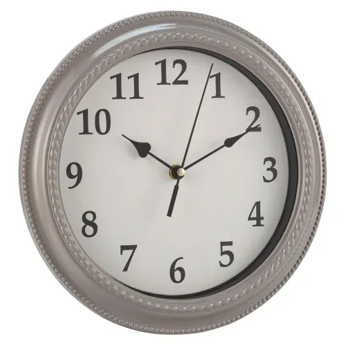 Horloge murale Ø 27,5 cm ZOE Gris vue 3/4