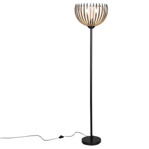 Lampadaire droit H. 173 cm PENSEE 2 Noir
