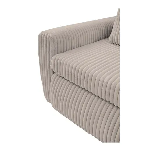 Canapé 3 places convertible MEVI tissu ambiance grège