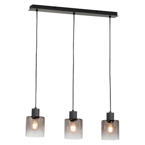 Suspension 3 lumières L. 64 cm JOHANNA Noire