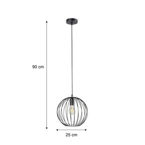 Suspension D. 25 cm LILI Noire