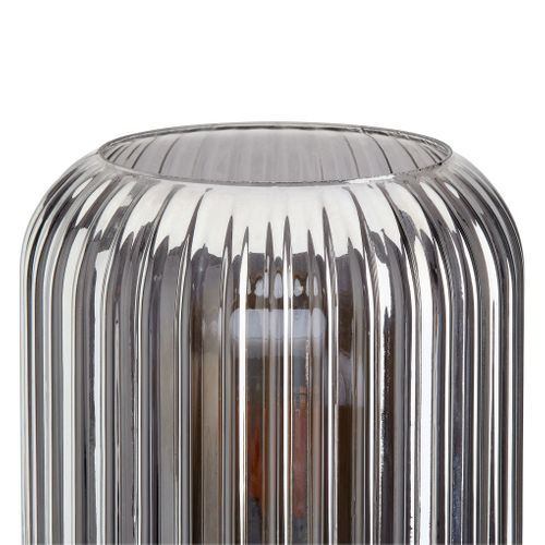 Lampe à poser H. 23 cm GOLDY Gris fumé