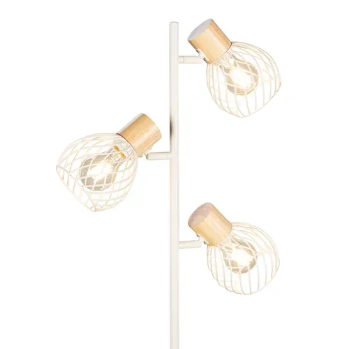 Lampadaire 3 têtes H. 149 cm LUISIANA Blanc crème vue détaillée