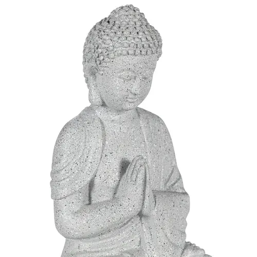 Statue buste H. 28 cm BOUDDHA Gris vue détaillée