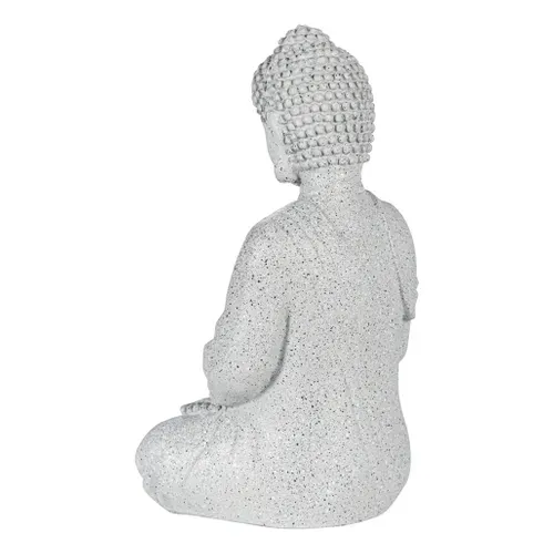Statue buste H. 28 cm BOUDDHA Gris vue de derrière