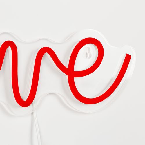 Néon mural LED USB L. 42 cm LOVE Rouge vue détaillée
