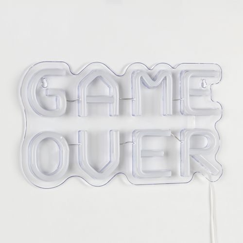 Néon mural LED USB L. 32 cm GAME OVER Multicolore vue 3/4