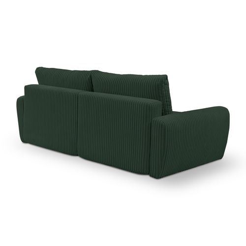 Canapé 3 places convertible MEVI tissu ambiance kaki