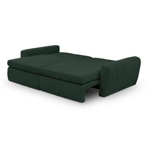 Canapé 3 places convertible MEVI tissu ambiance kaki