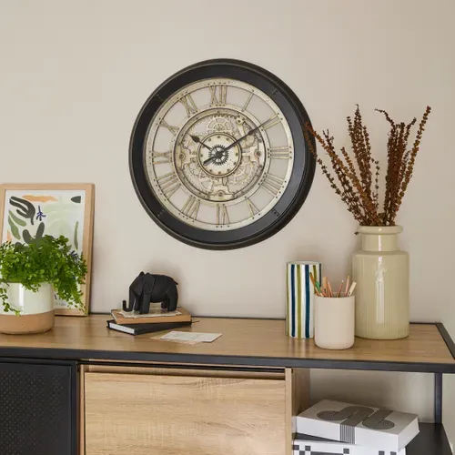 Horloge D. 60 cm CHRONOS Noir vue d'ambiance 1