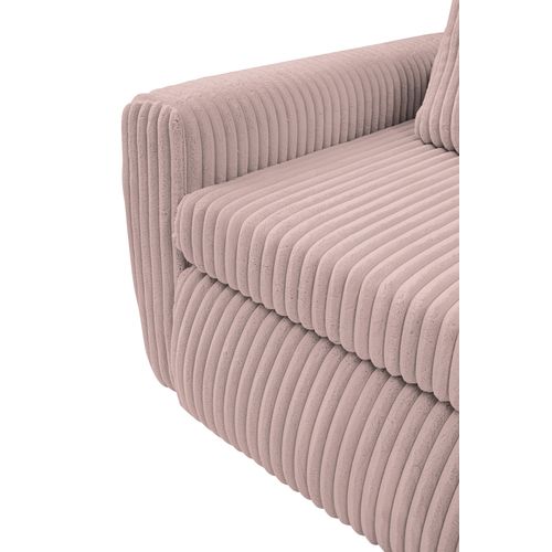 Canapé 3 places convertible MEVI tissu ambiance rose vue détaillée