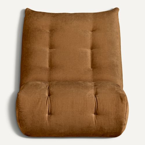 Fauteuil FORIO tissu moutarde vue de face