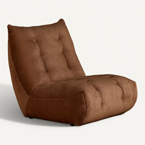 Fauteuil FORIO tissu terracotta vue 3/4