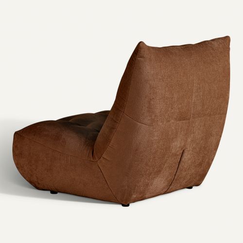 Fauteuil FORIO tissu terracotta vue de derrière