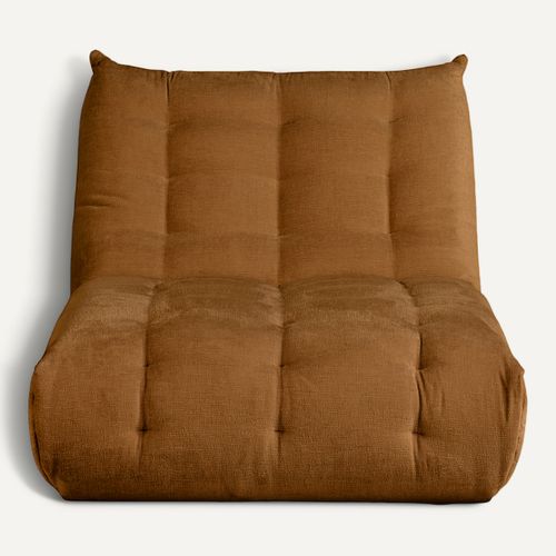 Chaise longue FORIO tissu mustard vue de face