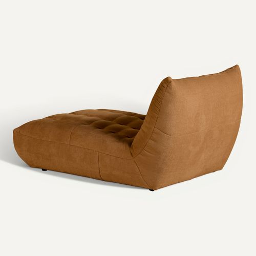 Chaise longue FORIO tissu mustard vue de derrière