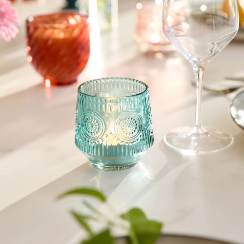 Photophore Ø 8,5 cm ADRIAN Bleu