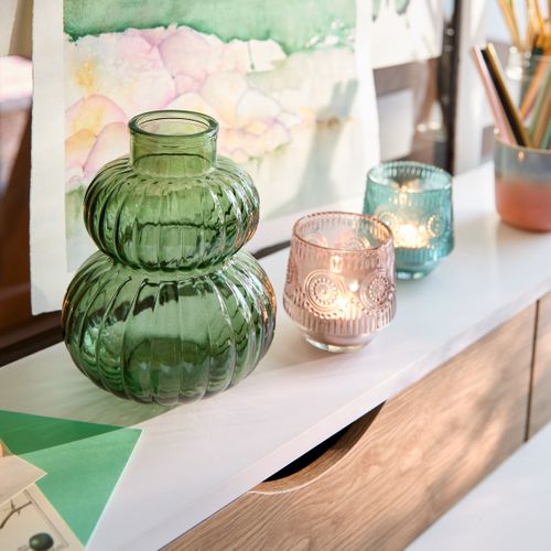 Photophore Ø 8,5 cm ADRIAN Bleu