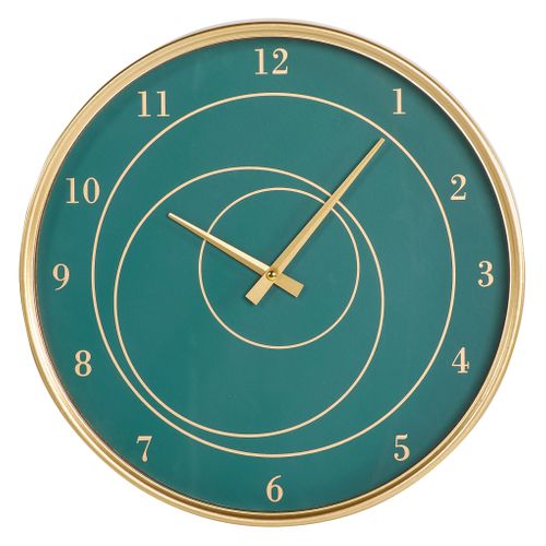 Horloge Ø 40 cm ADDA doré et vert