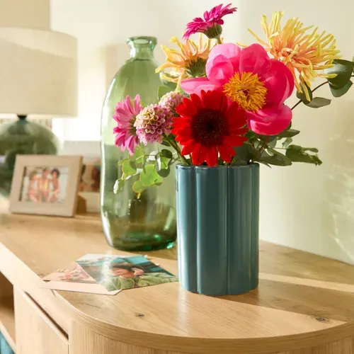 Vase H. 15 cm ANGELE Bleu vue d'ambiance 1