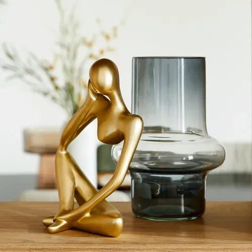 Vase H. 21 cm ASTRID Gris fumé vue d'ambiance 1