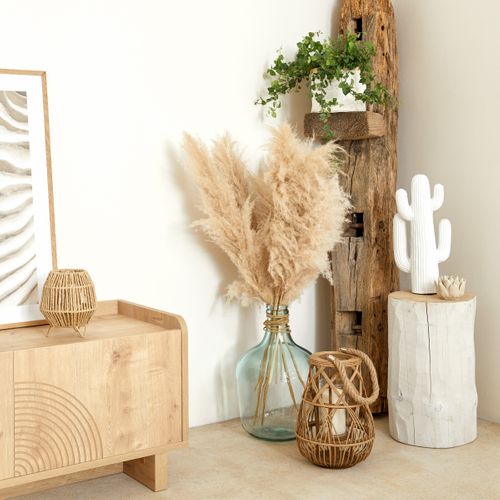 Photophore lotus H. 6 cm ARTEMIS Beige