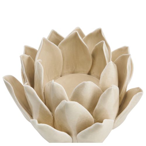 Photophore lotus H. 6 cm ARTEMIS Beige