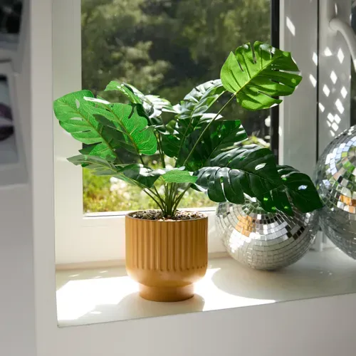 Plante artificielle H. 41 cm ADRIANA Jaune vue d'ambiance 1