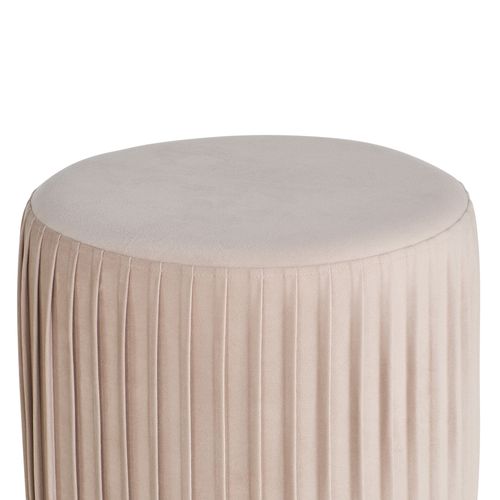 Pouf H. 35 cm ANAIS Beige vue détaillée