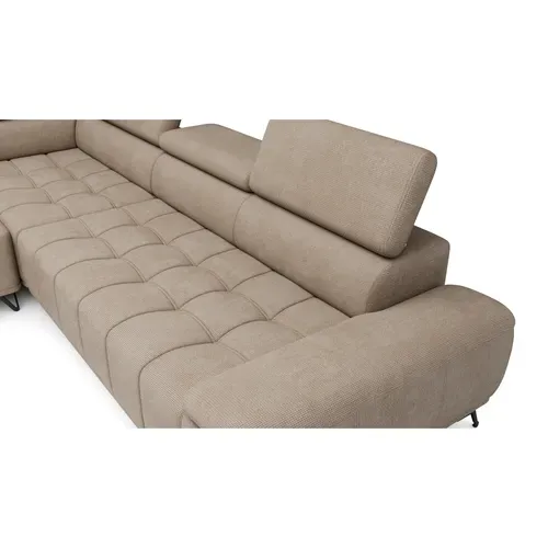 Canapé d'angle gauche relax PALLADIO tissu eden beige vue détaillée
