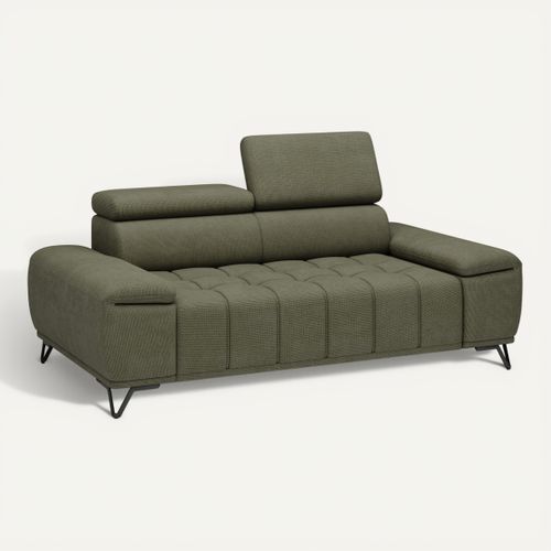 Canapé 2 places PALLADIO tissu eden vert vue 3/4