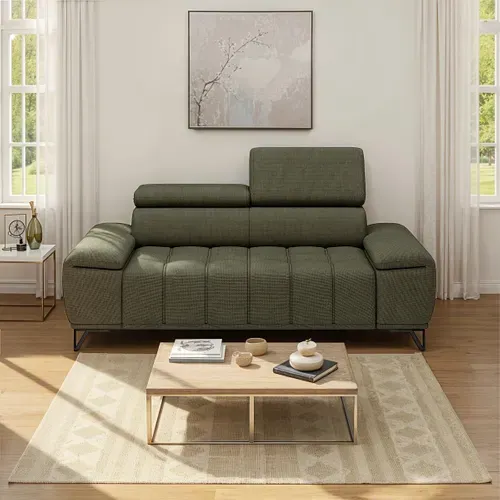 Canapé 2 places relax PALLADIO tissu eden vert