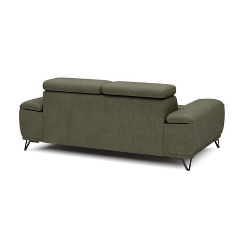 Canapé 2 places relax PALLADIO tissu eden vert vue de derrière