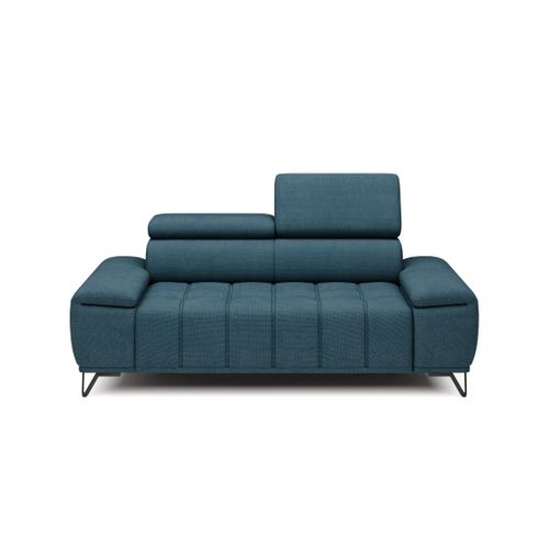 Canapé 2 places relax PALLADIO tissu eden bleu clair