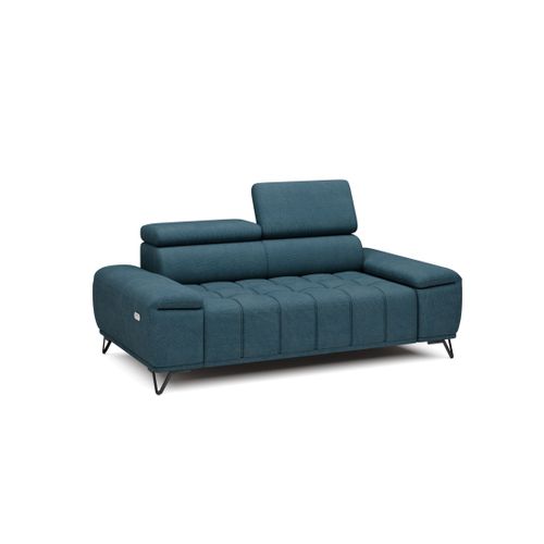 Canapé 2 places relax PALLADIO tissu eden bleu clair