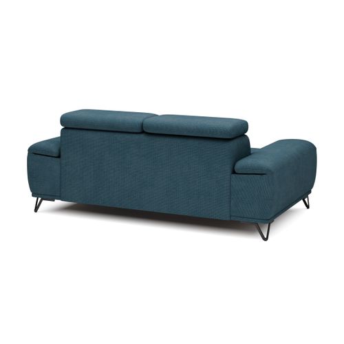 Canapé 2 places relax PALLADIO tissu eden bleu clair