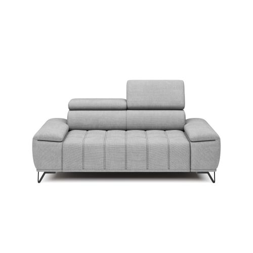 Canapé 2 places relax PALLADIO tissu eden gris clair