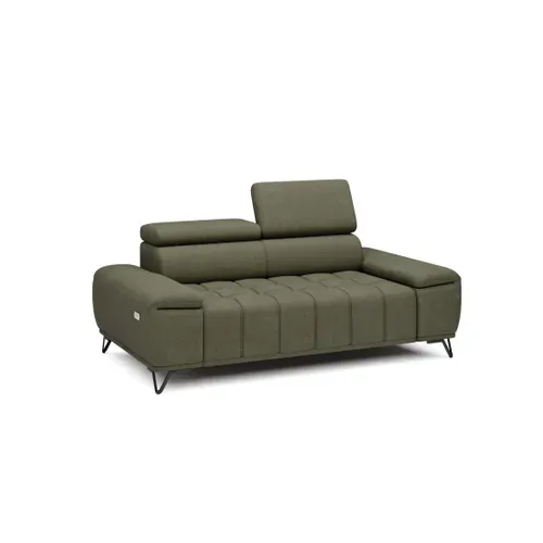 Canapé 3 places relax PALLADIO tissu eden vert vue de profil