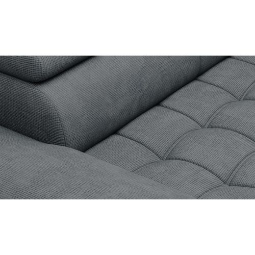 Canapé 3 places PALLADIO tissu eden gris foncé vue détaillée